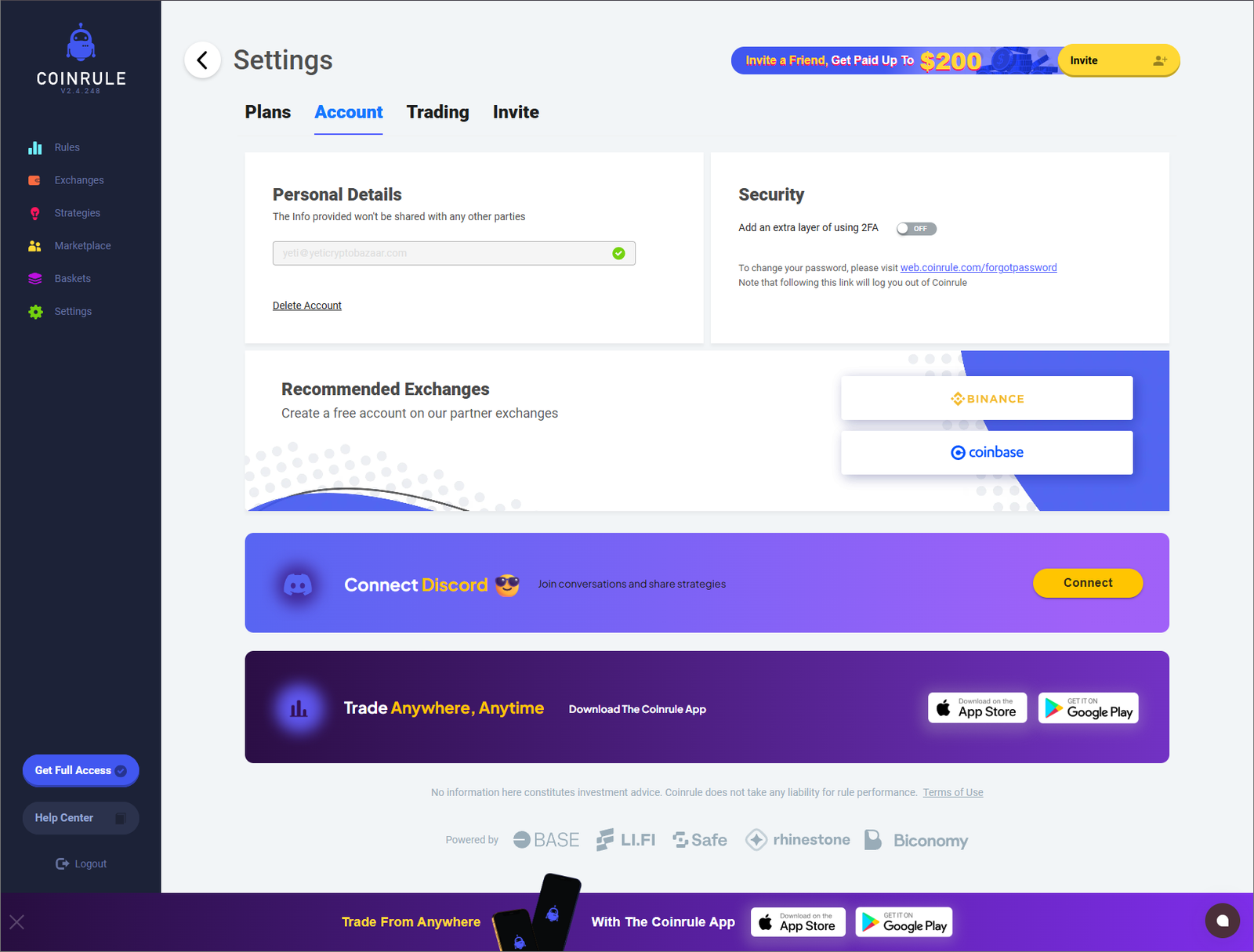 Coinrule platform screenshot 08